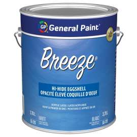 General Paint Hi-Hide GE0055120-16 Interior Paint, Eggshell, White, 1 gal Pail