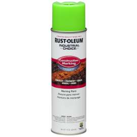 Industrial Choice M1400 System 264700 Construction Marking Paint, Fluorescent Green, 17 oz, Aerosol Can