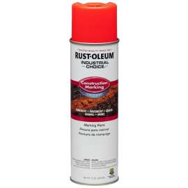 Industrial Choice M1400 System 264699 Construction Marking Paint, Fluorescent Red/Orange, 17 oz, Aerosol Can