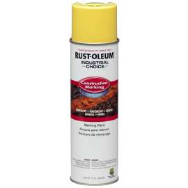 Industrial Choice M1400 System 264695 Construction Marking Paint, Hi-Vis Yellow, 17 oz, Aerosol Can
