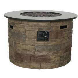 Seasonal Trends 52074 Morgan Hill Fire Table, 36 in W, Round Table