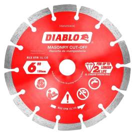 Diablo DMADS0600 Saw Blade, 6 in Dia, Segmented Rim