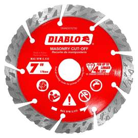 Diablo DMADST0700 Saw Blade, 7 in Dia, Segmented Rim