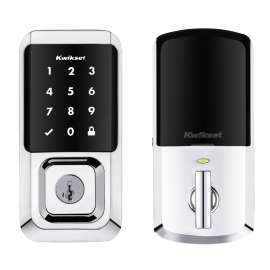 Kwikset Halo Series 939 WIFI TSCR 26 Touchscreen Wi-Fi Enabled Smart Lock, AAA Grade, Keyless Key, Zinc, Polished Chrome