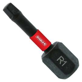 Diablo DSQ11P2 Screwdriver Insert Bit, #1 Drive, Square Drive, 1 in L