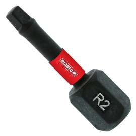 Diablo DSQ21P25 Screwdriver Insert Bit, #2 Drive, Square Drive, 1 in L