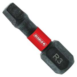 Diablo DSQ31P2 Screwdriver Insert Bit, #3 Drive, Square Drive, 1 in L