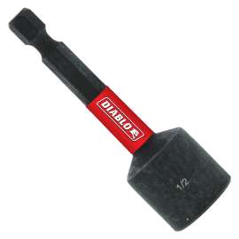 Diablo DNTSL12 Magnetic Nutsetter, 2-9/16 in L, 1/2 in L Shank