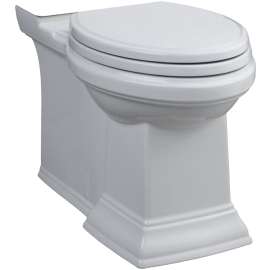 American Standard Town Square 3851A101.020 Toilet Bowl, Elongated, 1.28 gpf Flush, 12 in Rough-In, Vitreous China, White