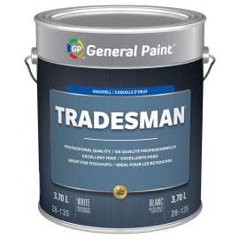General Paint Tradesman GE0028135-16 Interior Paint, Eggshell, White, 1 gal