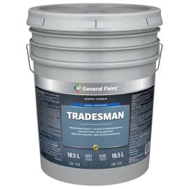 General Paint Tradesman GE0028135-20 Interior Paint, Eggshell, White, 5 gal Pail