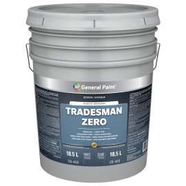 General Paint Tradesman GE0028400-20 Interior Paint, Flat, White, 5 gal Pail
