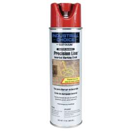 Industrial Choice MC1800 System Precision Line 205235 Inverted Marking Chalk, APWA Red, 17 oz, Aerosol Can