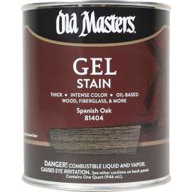 Old Masters 81404 Gel Stain, Spanish Oak, Liquid, 1 qt, Can