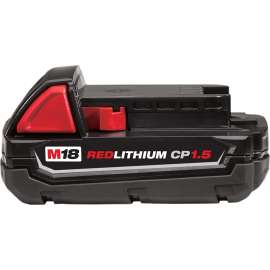 Milwaukee 48-11-1815 Rechargeable Battery Pack, 18 V Battery, 1.5 Ah