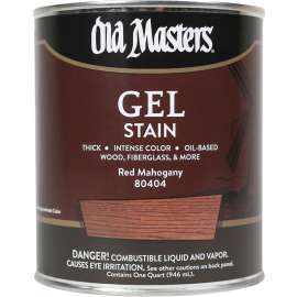 Old Masters 80404 Gel Stain, Red Mahogany, Liquid, 1 qt, Can