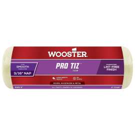 WOOSTER R265-9 Paint Roller Cover, 3/16 in Thick Nap, 9 in L, Foam Cover, Yellow