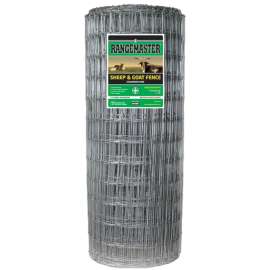 Rangemaster 6965 Sheep and Goat Fence, 330 ft L, 48 in H, 4 x 4 in Mesh, 13 Gauge, Zinc
