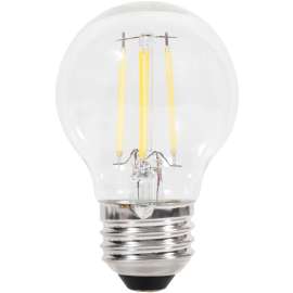 Sylvania 40847 Natural LED Bulb, Globe, G16.5 Lamp, 40 W Equivalent, E26 Lamp Base, Dimmable, Clear, Soft White Light