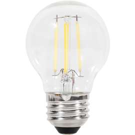 Sylvania 40848 Natural LED Bulb, Globe, G16.5 Lamp, 40 W Equivalent, E26 Lamp Base, Dimmable, Clear, Daylight Light