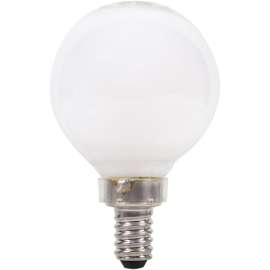 Sylvania 40800 Natural LED Bulb, Decorative, G16.5 Lamp, 60 W Equivalent, E12 Lamp Base, Dimmable, Frosted