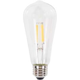 Sylvania 40771 Natural LED Bulb, Decorative, ST19 Lamp, 40 W Equivalent, E26 Lamp Base, Dimmable, Clear