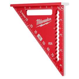 Milwaukee MLSQ040 Trim Square, 16th Graduation, Aluminum, 4-1/2 in L, 4-3/4 in W