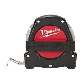 Milwaukee 48-22-5101 Long Tape, 100 ft L Blade, 3/8 in W Blade, Steel Blade, Black/Red