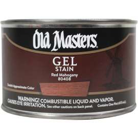 Old Masters 80408 Gel Stain, Red Mahogany, Liquid, 1 pt, Can