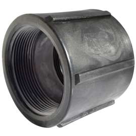 GREEN LEAF CPLG100 Heavy-Duty Pipe Coupling, 1 in, FNPT, Polypropylene, Black, SCH 80 Schedule, 150 psi Pressure