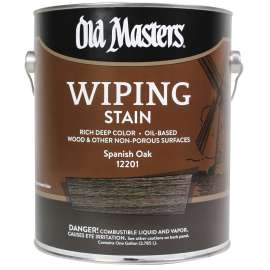 Old Masters 12201 Wiping Stain, Spanish Oak, Liquid, 1 gal, Can