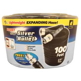 TELEBrands 13490-6 Expandable Water Hose, 100 ft L, Plastic, Black