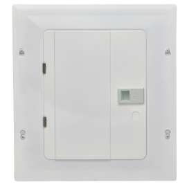 EATON CBRPL112 Load Center, 125 A, 12 -Space, 12 -Circuit, Non-Combination, Plug-In Main Lug, Type BR, White