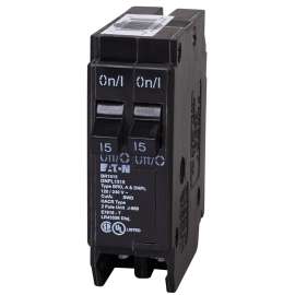 EATON DNPL1515 Circuit Breaker, Duplex, Type DNPL, 15 A, 2 -Pole, 120 VAC