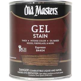Old Masters 84404 Gel Stain, Espresso, Liquid, 1 qt