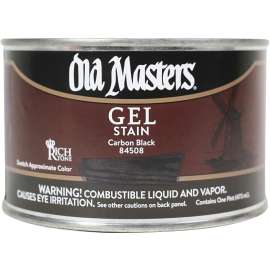 Old Masters 84508 Gel Stain, Carbon Black, Liquid, 1 pt