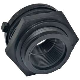 GREEN LEAF TF300PE Bulkhead Fitting with Gasket, 3 in, FNPT, EPDM/Polyethylene/Polypropylene