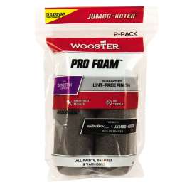 WOOSTER RR308-4 1/2 Paint Roller Cover, 4-1/2 in L, Foam Cover, Charcoal