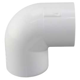 LASCO 406010CPRMC Pipe Elbow, 1 in, Slip, 90 deg Angle, PVC, White, SCH 40 Schedule