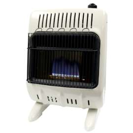 Mr. Heater MHVFDF10BF Vent-Free Blue Flame Dual Fuel Heater, 20 lb Fuel Tank, Liquid Propane, Natural Gas, White