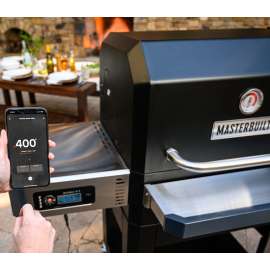Masterbuilt DigitalFan Gravity MB20041220 Digital Charcoal Grill and Smoker, Charcoal, Iron/Steel, Black