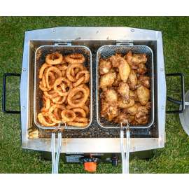 Masterbuilt MB20020120 Outdoor Fryer, 45,000 Btu, Propane, 2-Fry Basket, Black