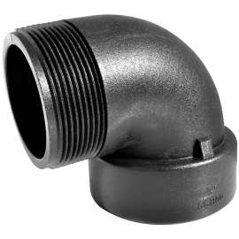 GREEN LEAF SE300P Street Pipe Elbow, 3 in, FNPT x MNPT, 90 deg Angle, Polypropylene, SCH 80 Schedule
