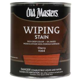 Old Masters 11304 Wiping Stain, Clear, Liquid, 1 qt, Can