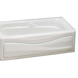 MAAX Corinthia II 105684-002-001-10 Bathtub, 35 to 47 g Capacity, 59-3/4 in L, 29-7/8 in W, 21 in H, Alcove Installation