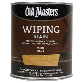 Old Masters 11604 Wiping Stain, Maple, Liquid, 1 qt, Can