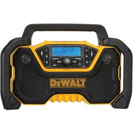 DeWALT DCR028B Jobsite Radio, Tool Only, Bluetooth, 10.6 hr Battery Life, 1000 ft Connectivity Range