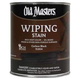 Old Masters 15304 Wiping Stain, Carbon Black, Liquid, 1 qt