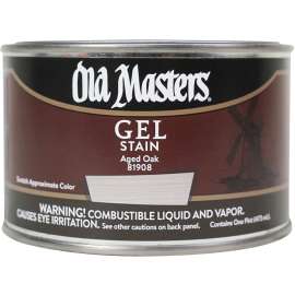 Old Masters 81908 Gel Stain, Aged Oak, Liquid, 1 pt