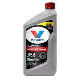 VALVOLINE 849644 Motor Oil, 5W-20, 1 qt Bottle